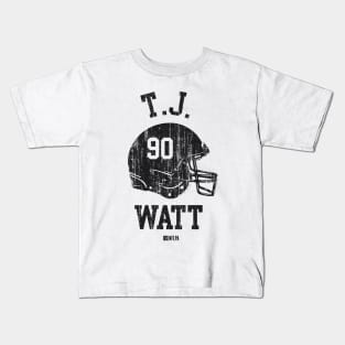 T.J. Watt Pittsburgh Helmet Font Kids T-Shirt